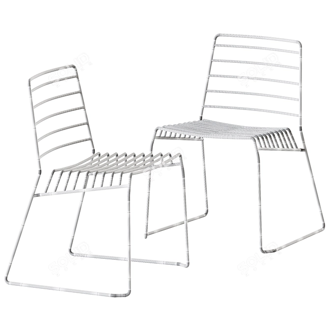 B-Line Park Chair: Stylish Outdoor Seating 3D model image 2