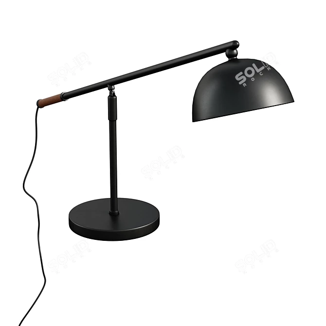 Sleek Adjustable LED Desk Lamp 3D model image 4