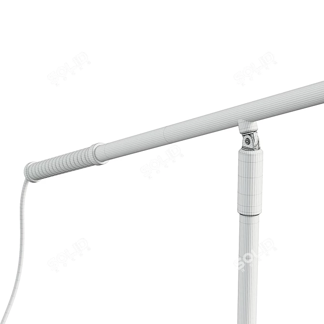 Sleek Adjustable LED Desk Lamp 3D model image 6