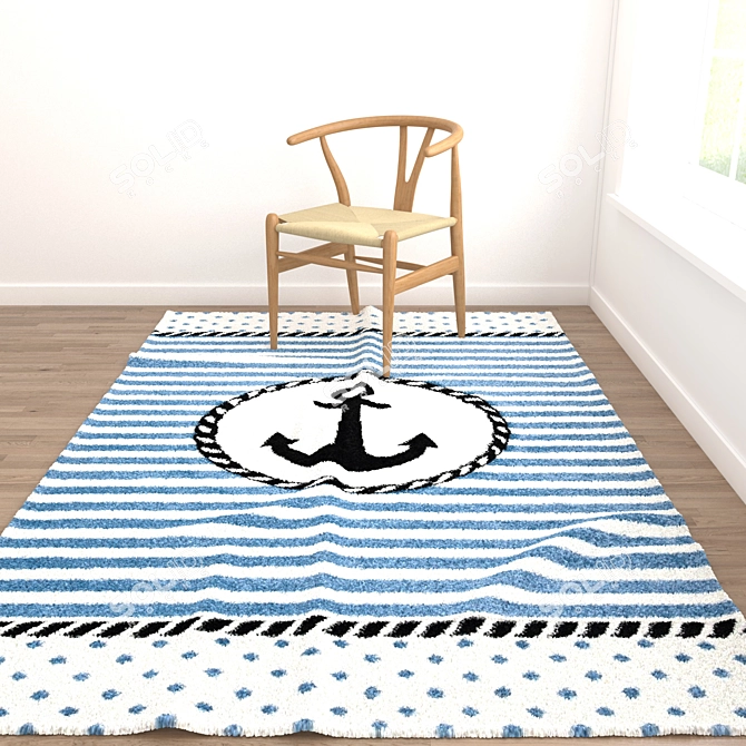 Elegant Rug Set: 8 Versatile Options 3D model image 5