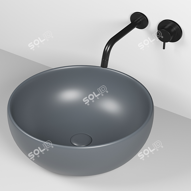 Elegant Shui Bowl: No Overflow 3D model image 1