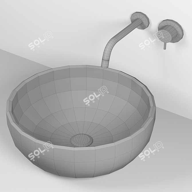 Elegant Shui Bowl: No Overflow 3D model image 3