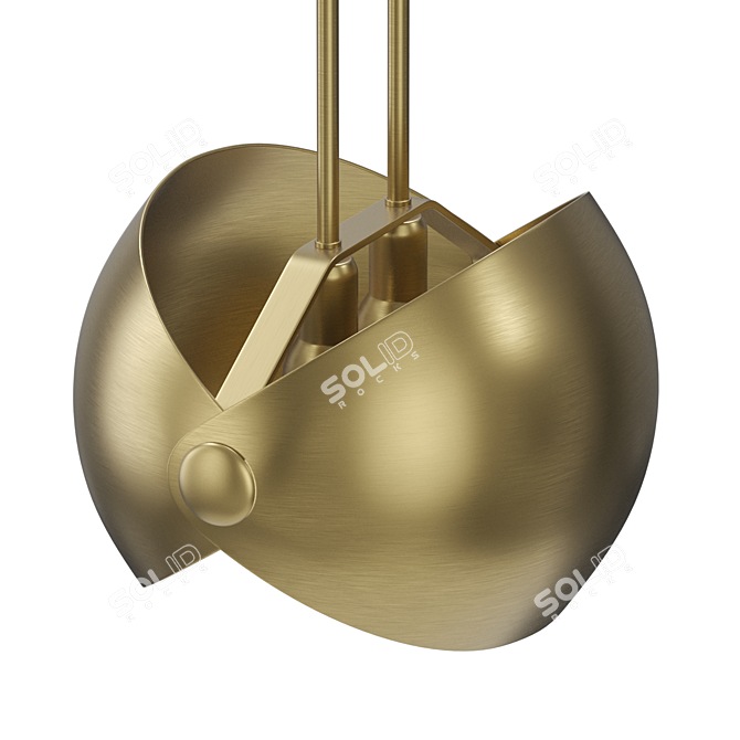 Futuristic Metal Sphere Lamp 3D model image 3