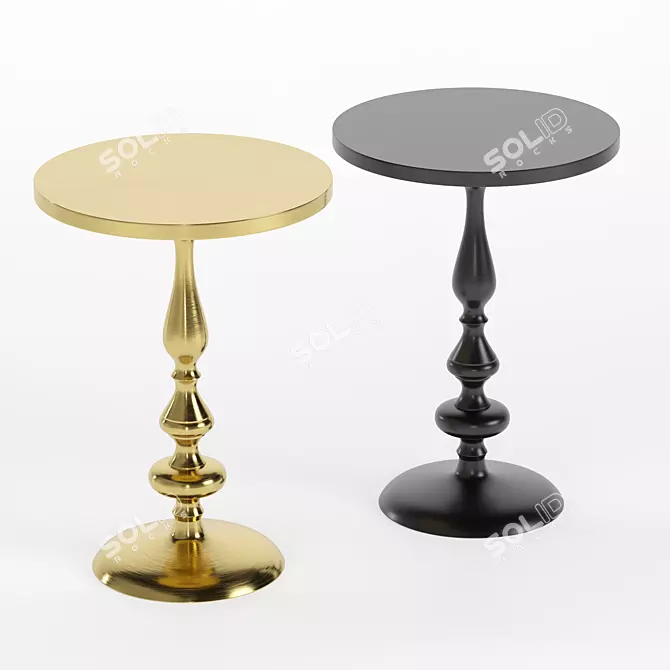 Golden Coffee Table 3D model image 1