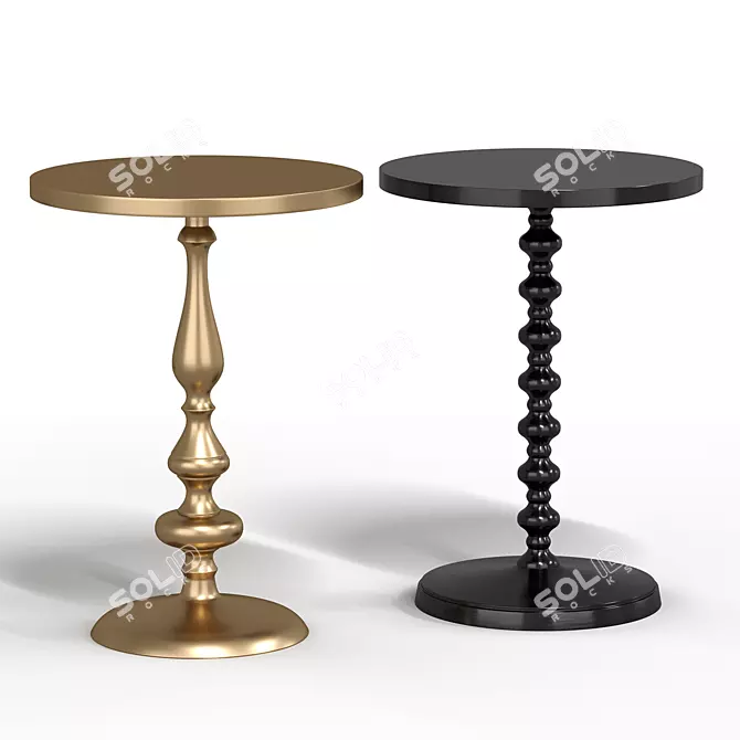 Golden Coffee Table 3D model image 3