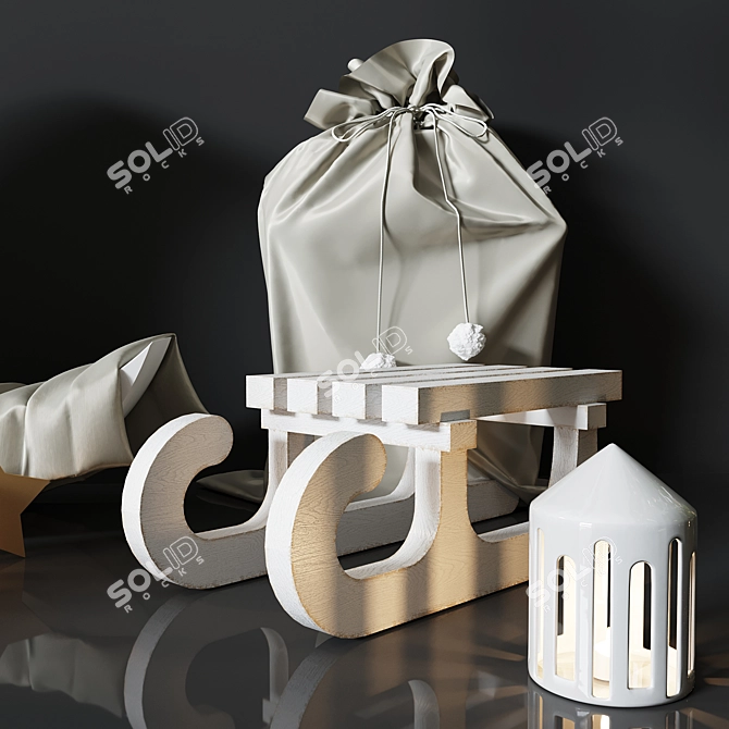 Festive Christmas Decor Set 3D model image 3