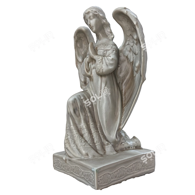 Gorgeous Heavenly Angel Statues 3D model image 2