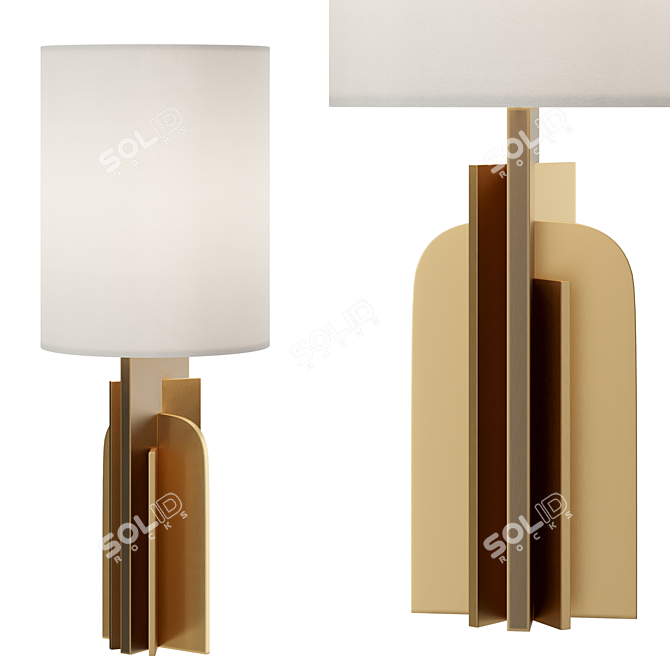 Sleek Designer Table Lamp 3D model image 1
