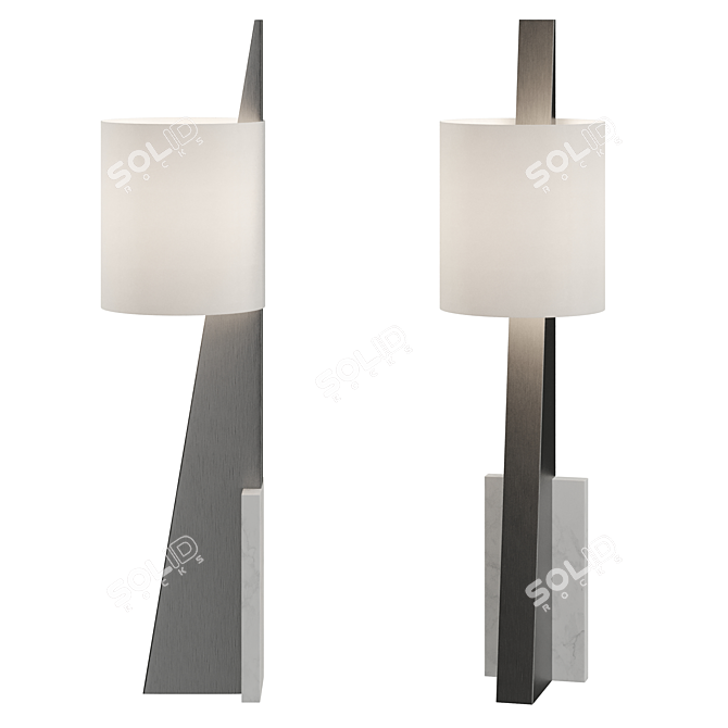 Triangle II Floor Lamp: Sleek Design 3D model image 1