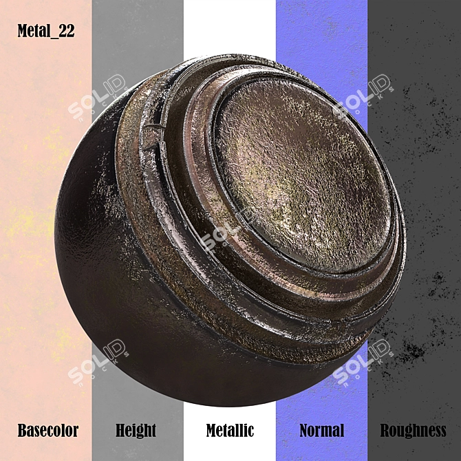 Metallic Texture Pack PBR Vol_06 3D model image 3