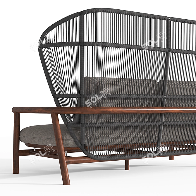 Gloster Fern High Back Sofa 3D model image 4