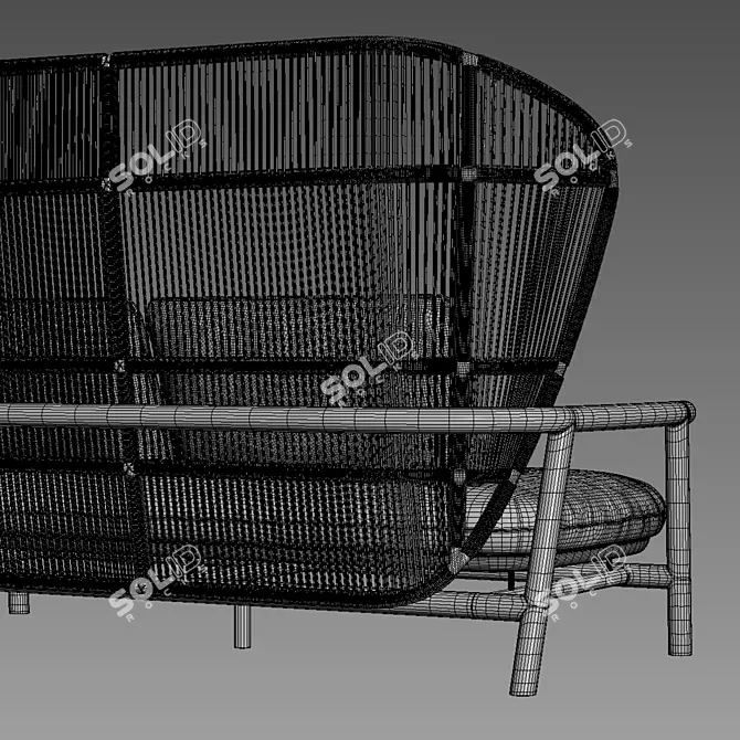 Gloster Fern High Back Sofa 3D model image 7