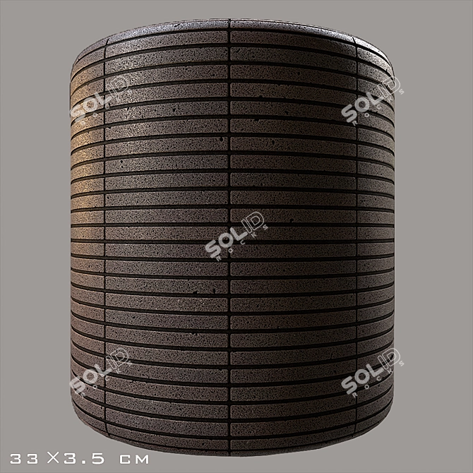 Black Granite Brick: Modern Elegance 3D model image 3