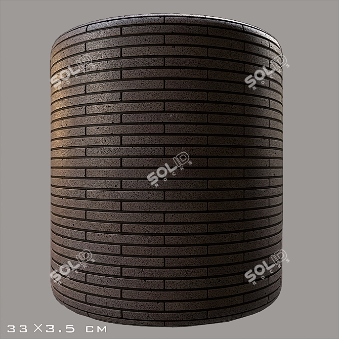 Black Granite Brick: Modern Elegance 3D model image 4