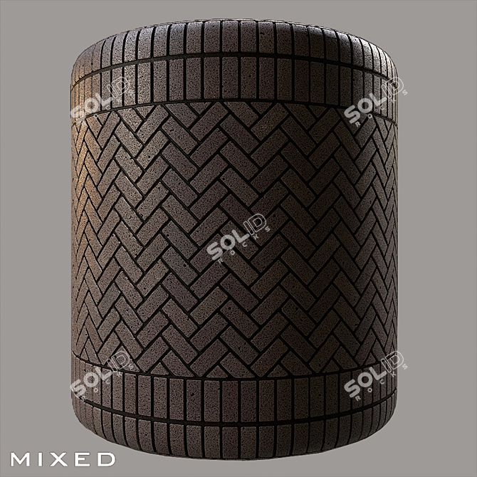 Black Granite Brick: Modern Elegance 3D model image 6