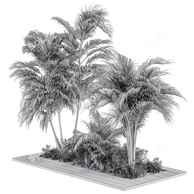 Tropical Oasis Outdoor Plant Set 3D model image 6