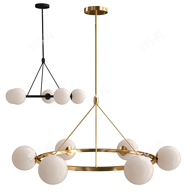 Modern Hayes Chandelier | Ø35-68.75cm | V-Ray Rendered 3D model image 1