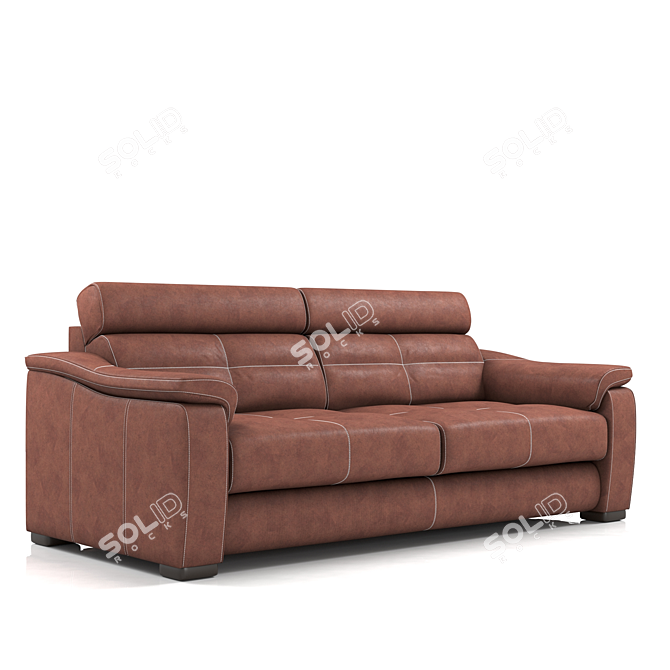 Sleek Comfort Sofa 3D model image 3