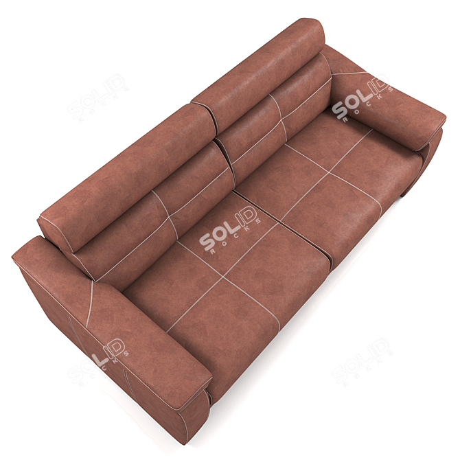 Sleek Comfort Sofa 3D model image 4