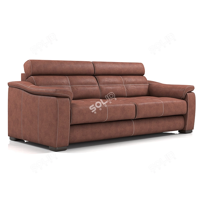 Sleek Comfort Sofa 3D model image 7