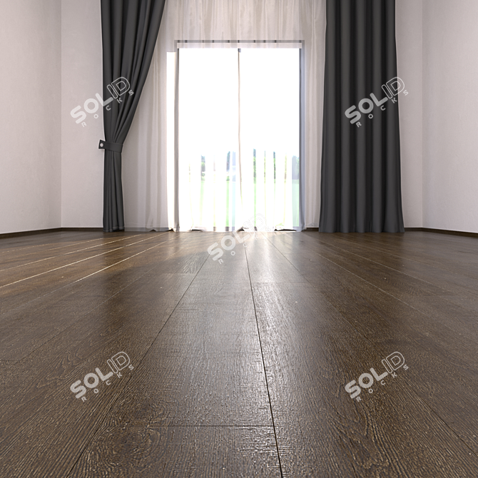 Brown Loft Parquet: HD Textures, Corona + Vray Material 3D model image 2