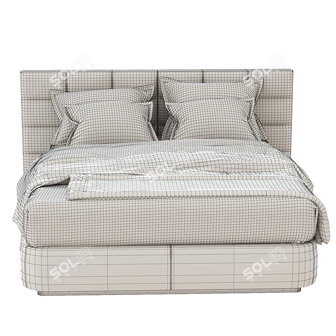 Luxury Lawrence Bed: Stylish & Sleek 3D model image 4