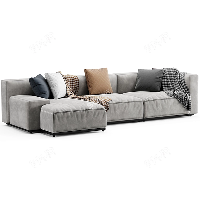 Contemporary Cassina Mex Cube Chaise 3D model image 3