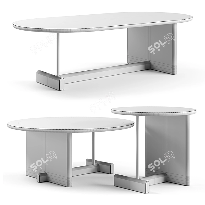 Elegant KOKU Tables by Fogia & Norm 3D model image 2