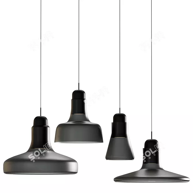 Minimalistic Hanging Lamps: Affordable Elegance 3D model image 2