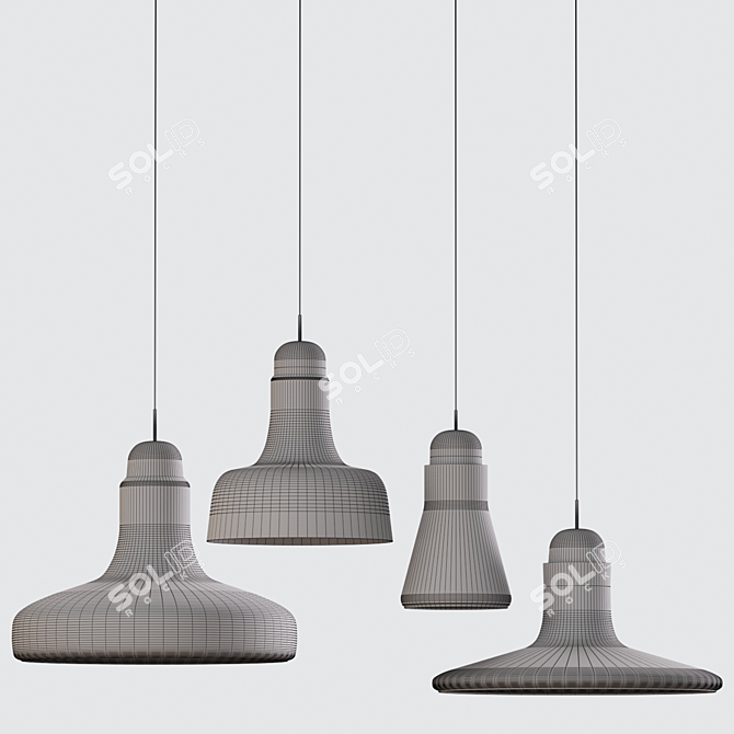 Minimalistic Hanging Lamps: Affordable Elegance 3D model image 3