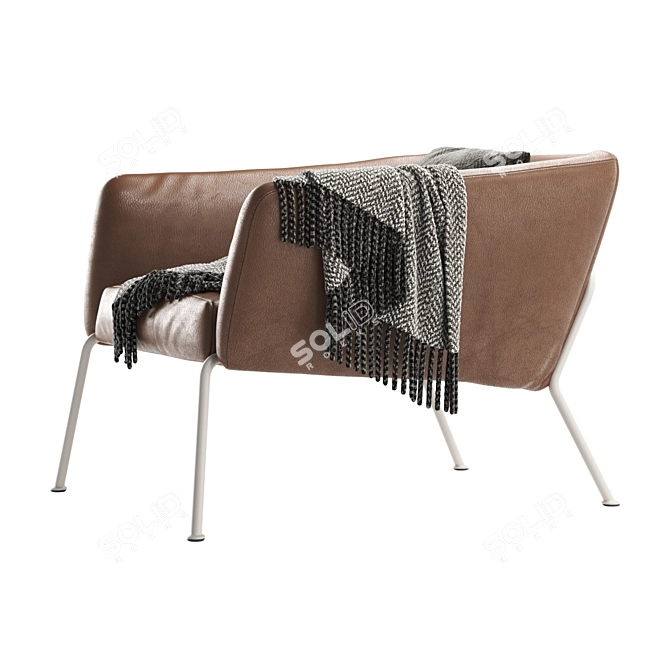 Nikos Low Armchair - Contemporary Comfort for Your Space. 3D model image 2