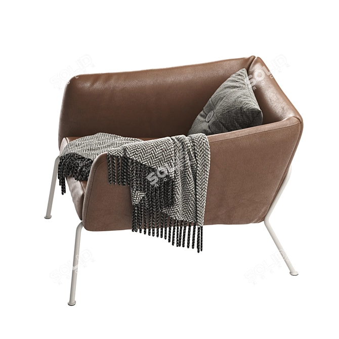 Nikos Low Armchair - Contemporary Comfort for Your Space. 3D model image 5