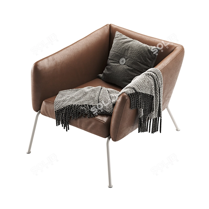 Nikos Low Armchair - Contemporary Comfort for Your Space. 3D model image 6