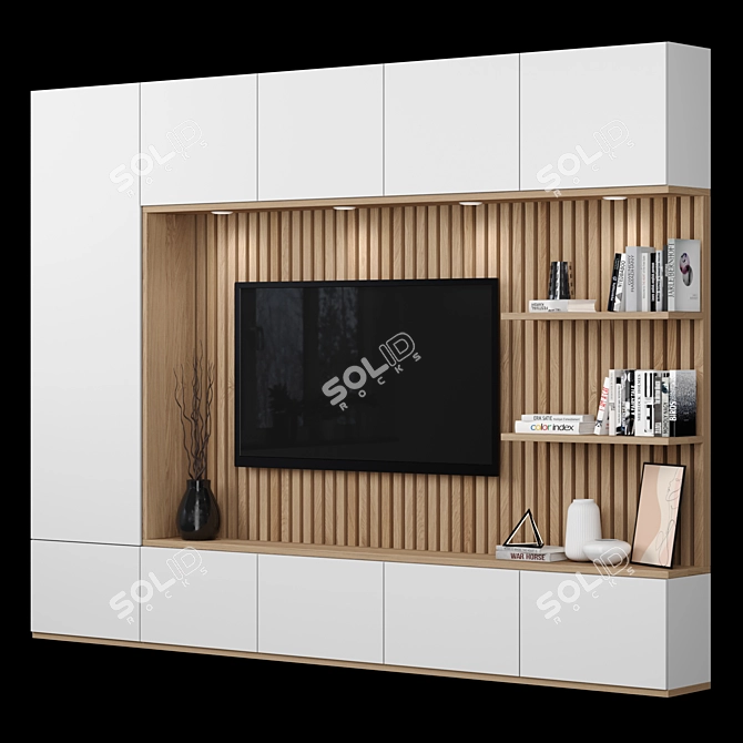 Sleek TV Wall 078: Transform Your Space 3D model image 3