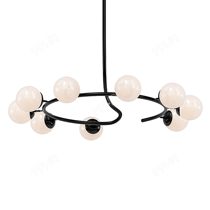 Italian Modern Oil Rubbed Bronze Chandelier 3D model image 1