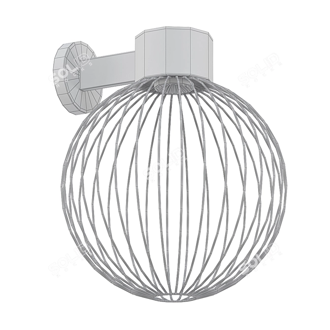 Sultan 14" Black LED Outdoor Wall Light 3D model image 2