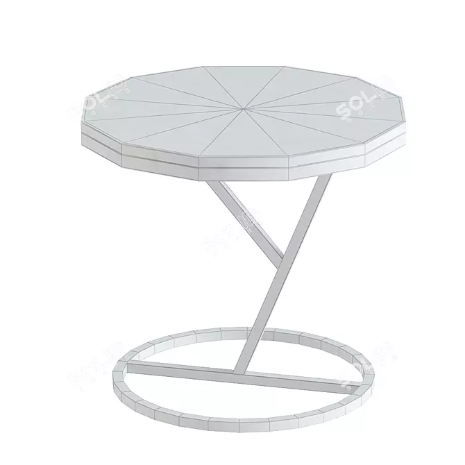 Elegant Marble Top Metal Table 3D model image 2
