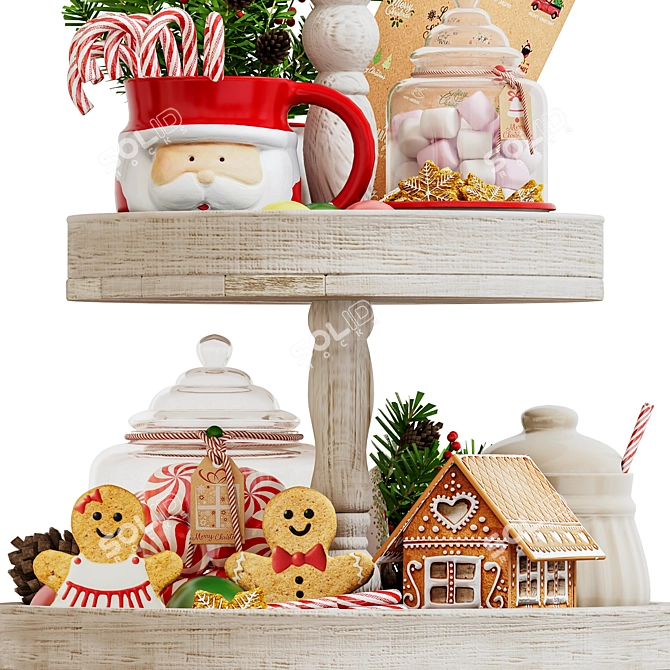 Festive Kitchen Decor Set 3D model image 3