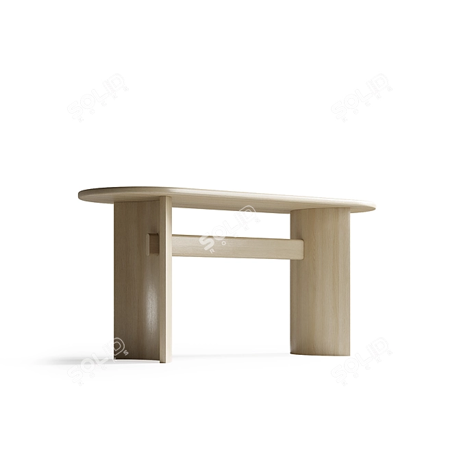 Samurai ST 01 - Stylish Wood Table 3D model image 2