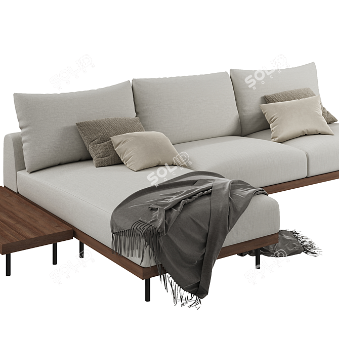 Modern Zita Corner Sofa Set 3D model image 3
