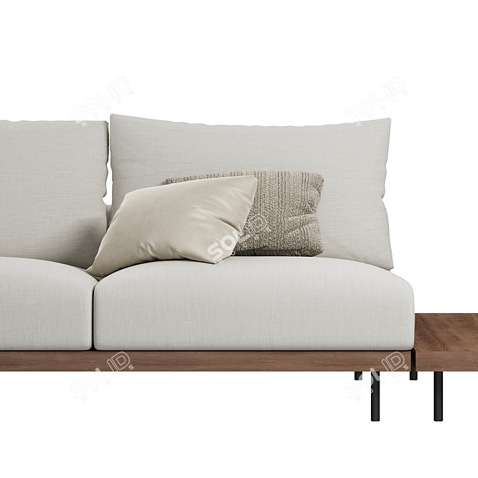 Modern Zita Corner Sofa Set 3D model image 4
