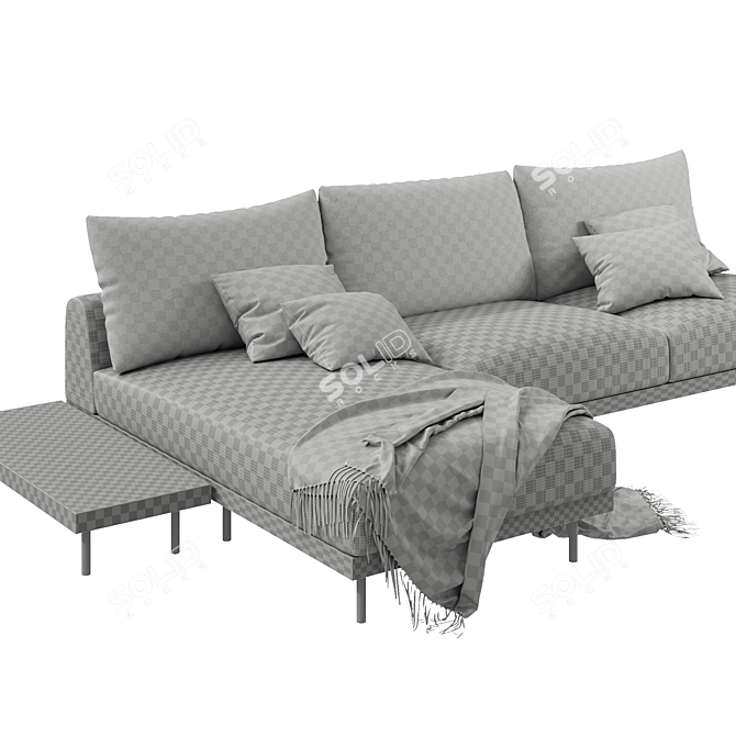 Modern Zita Corner Sofa Set 3D model image 5
