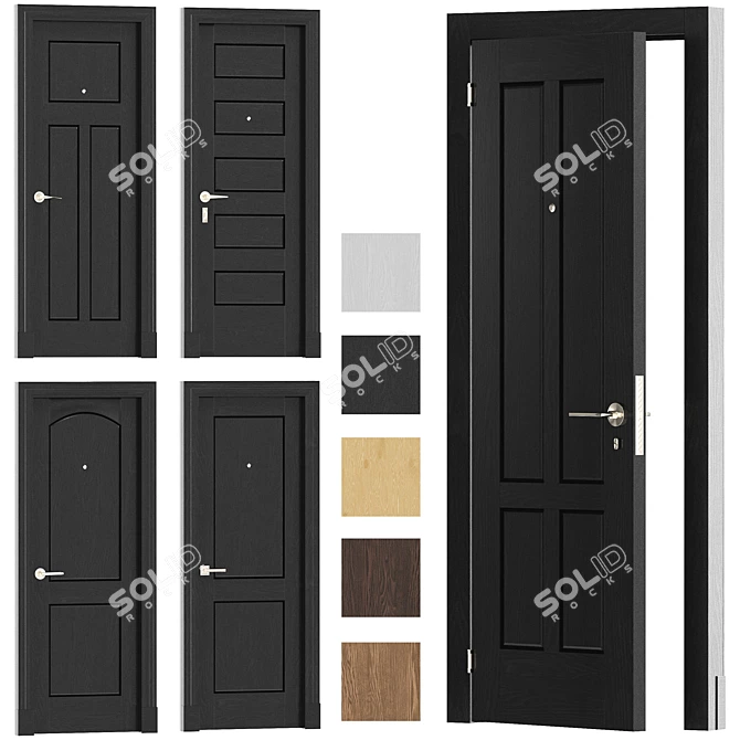 Versatile Interiors: 5 Inspiring Door Designs 3D model image 2