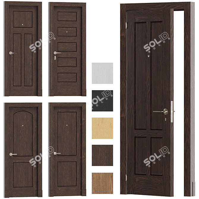 Versatile Interiors: 5 Inspiring Door Designs 3D model image 4