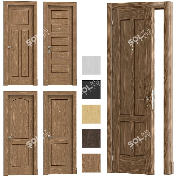 Versatile Interiors: 5 Inspiring Door Designs 3D model image 5