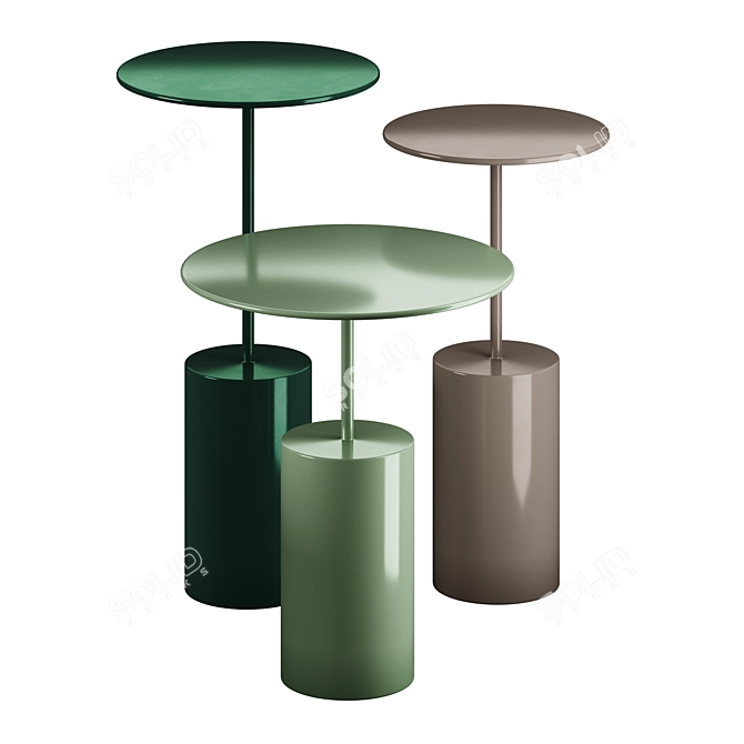 Modern Cocktail Tables in Various Sizes and Colors 3D model image 2