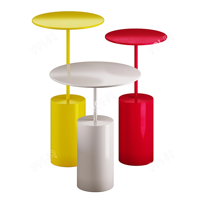 Modern Cocktail Tables in Various Sizes and Colors 3D model image 3