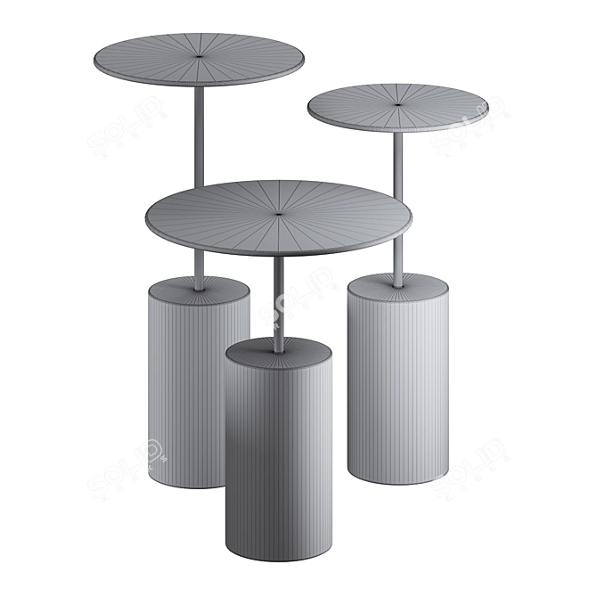 Modern Cocktail Tables in Various Sizes and Colors 3D model image 4