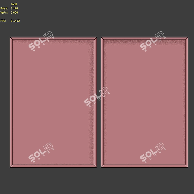 Title: Modern Frame Set with Fight Club Posters 3D model image 7