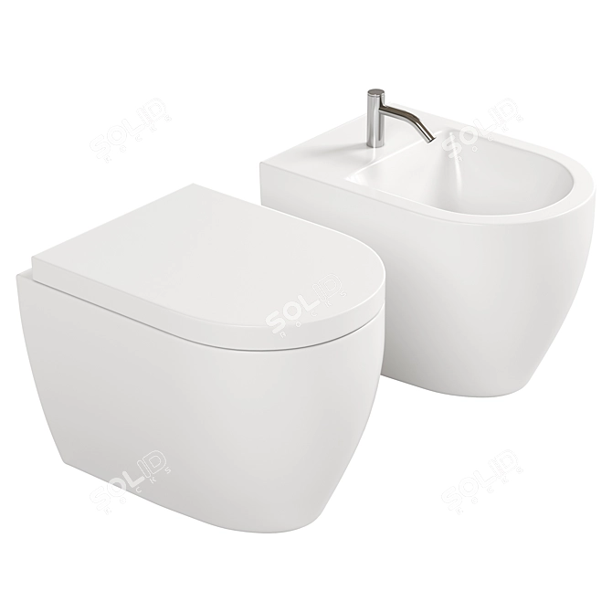 BelBagno Marino Rimless Toilet 3D model image 1